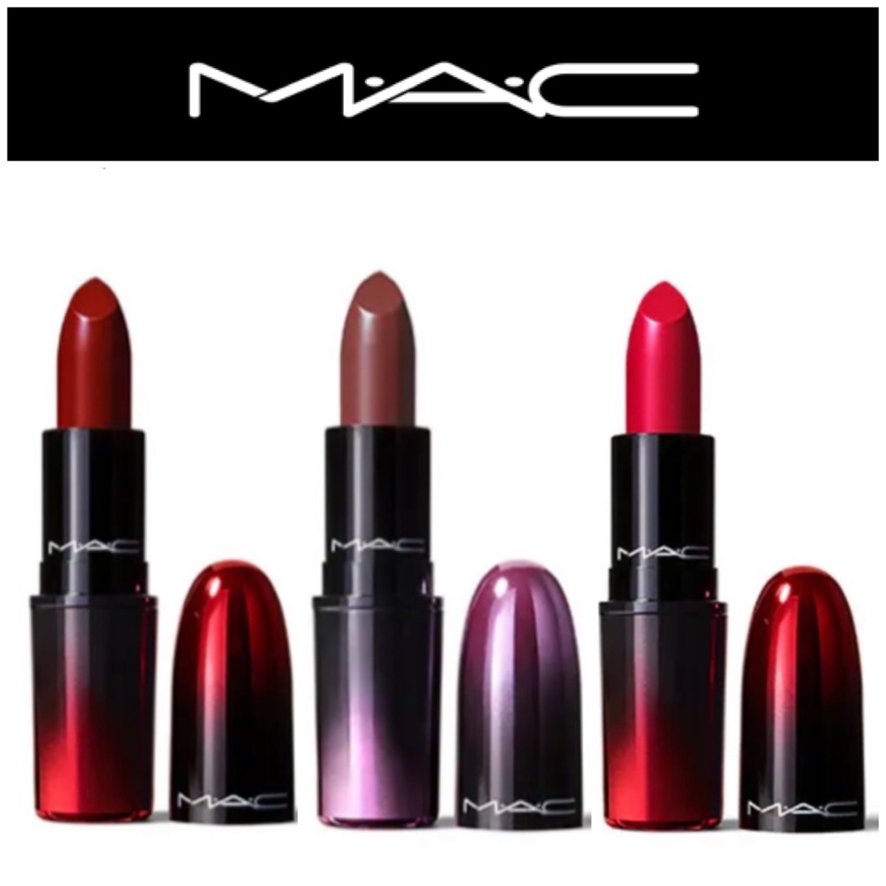 M.A.C. LOVE ME LIPSTICK 3 PIECE BUNDLE
